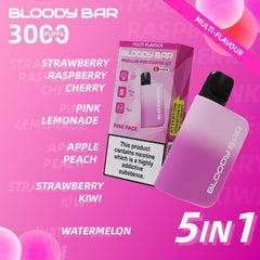 5 in 1 Bloody Bar 3000 Puffs Prefilled Pod (Pack of 5)