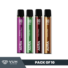 Aura Bar 600 Puffs Disposbale Vape - Pack of 10