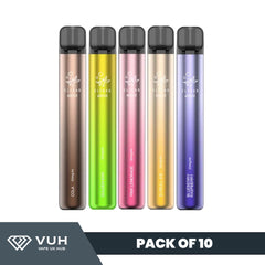 Elf Bar V2 600 Disposable Vape Puff Pod - Pack of 10